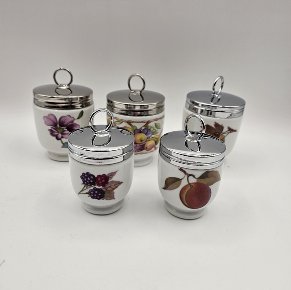 Royal worcester porcelain egg coddlers - Picture 2 of 12